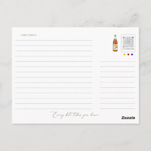 カードを転が持ってくれてありがとう ポストカード (裏面)