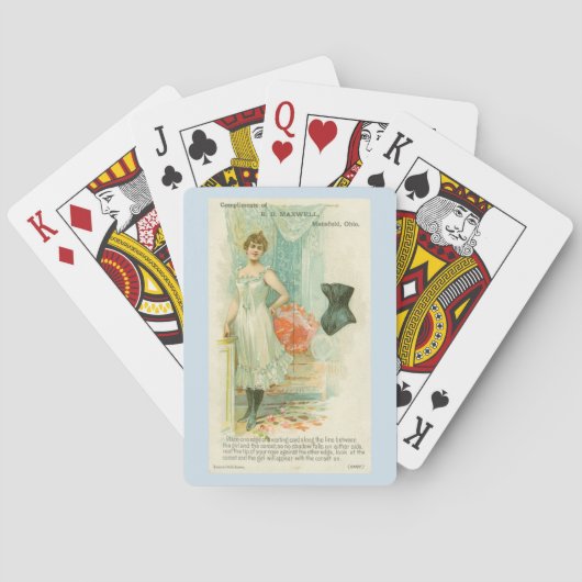 カードを遊ぶことのビクトリアンなコルセット貿易カード トランプ (裏面)