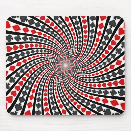 カードを遊ぶことは螺線形に適します: カスタムなマウスパッド マウスパッド (正面)