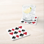 カードを遊ぶこと スクエアペーパーコースター (インサイチュ)