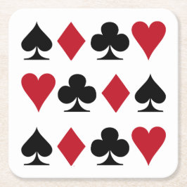 カードを遊ぶこと スクエアペーパーコースター