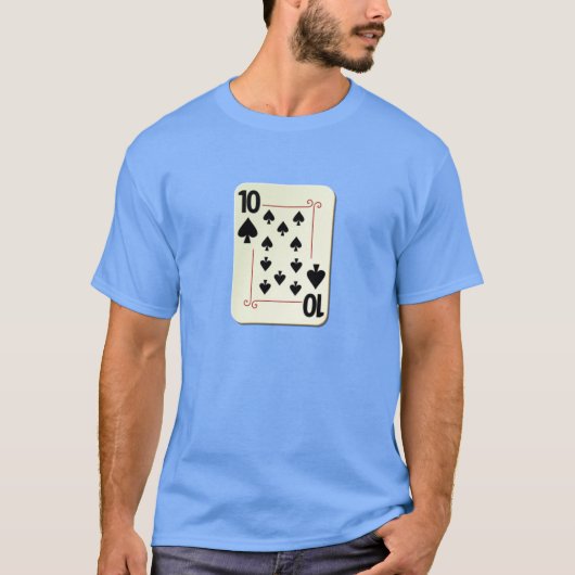 カードを遊ぶスペードの10 Tシャツ (正面)