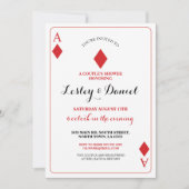 カードを遊ぶダイヤモンドは婚約の招待をつなぎます 招待状 (正面)