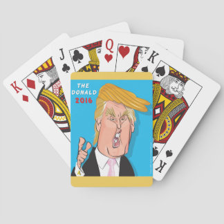 カードを遊ぶドナルド・トランプの漫画 トランプ