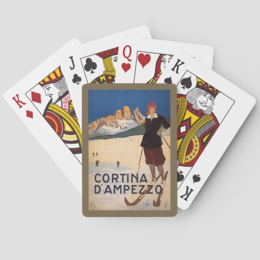 カードを遊ぶヴィンテージのイタリアンなアルプス トランプ (裏面)