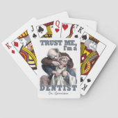 カードを遊ぶ歯科医のユーモアの名前をカスタムする トランプ (裏面)