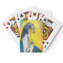 カードを遊んでいるグレイハウンド(2)