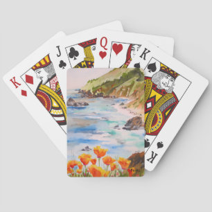 カードを遊んでいるハナビシソウ トランプ