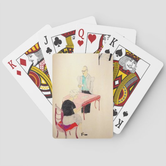 カードを遊んでいるロシアのな作家および彼の妻 トランプ (裏面)