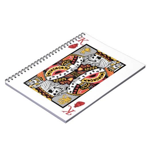 カードを遊んでいる恐怖骨組王 ノートブック (左側)