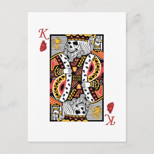 カードを遊んでいる恐怖骨組王 ポストカード (正面)