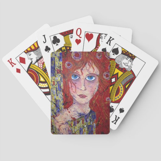 カードを遊んでいる有望な娘 トランプ (裏面)