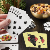 カードを遊んでいる武士 トランプ (インサイチュ)