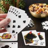 カードを遊んでいる黒猫 トランプ (インサイチュ)