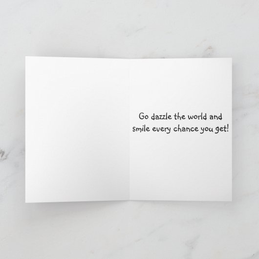 カードを離れてあなたの支柱を得ることのお祝い カード (内部)