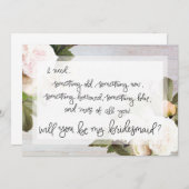 カードを頼んでいるBridemaid私の|のブライダルパーティがあって下さい 招待状 (正面/裏面)