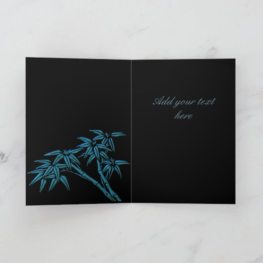 カードアジアの竹の願い最高のや誕生日 カード (内部)