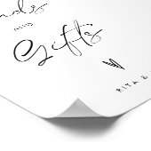 カードエレガントとギフトの結婚好意の表記号 ポスター (角)