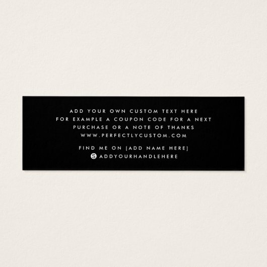 カードエレガントを感謝してい挿入するブラックビジネス (裏面)