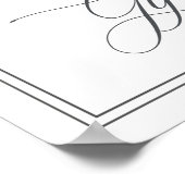 カードエレガント及びギフト結婚の標識 ポスター (角)