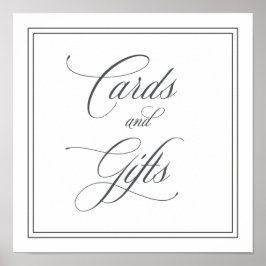 カードエレガント及びギフト結婚の標識 ポスター