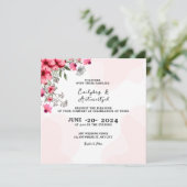 カードエレガント結婚式招待状カードデザイン 招待状 (スタンド正面)