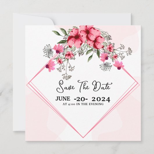 カードエレガント結婚式招待状カードデザイン 招待状 (裏面)