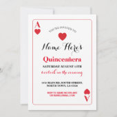 カードエースのベガスの誕生会を演じるキンセアニェラ 招待状 (正面)