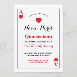 カードエースのベガスの誕生会を演じるキンセアニェラ 招待状