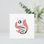 カードエーススペードカジノプレーヤートランプのポーカー賭博ギフト 招待状 (スタンド正面)