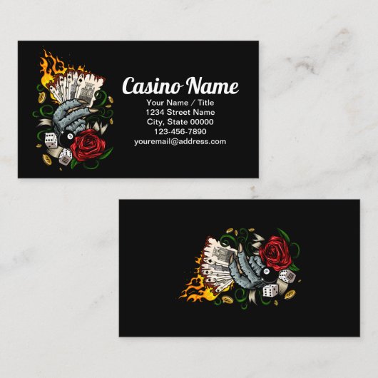 カードカジノのハンド 名刺 (正面/裏面)