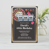 カードカジノの誕生日の招待状を遊ぶトランプのポーカー 招待状 (スタンド正面)