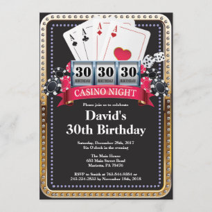 カードカジノの金ゴールドの誕生日の招待を遊ぶトランプのポーカー 招待状