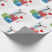 カードカジノ賭博トランプのポーカーチップスラスベガス ラッピングペーパー (角)