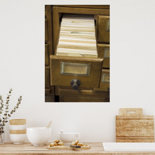 カードカタログを開く ポスター (キッチン)