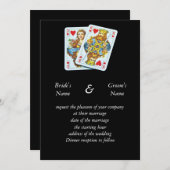 カードカップルの結婚式招待状を遊ぶこと 招待状 (正面/裏面)