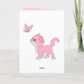 カードキッズガールズハッピーバースデーガールガールキッテン猫 カード (裏面)