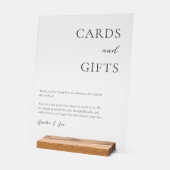 カードギフトテーブルサンキューエレガント白黒 アクリルサイン (傾斜)