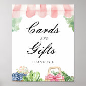 カードギフトフレッシュオフマーケットブライダルシャワー標識 ポスター (正面)