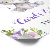 カードギフトリトルピーナッツエレファントライトパープル ポスター (角)