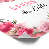 カードギフト赤ちゃんシャワー銀フラミンゴバレリーナ ポスター (角)