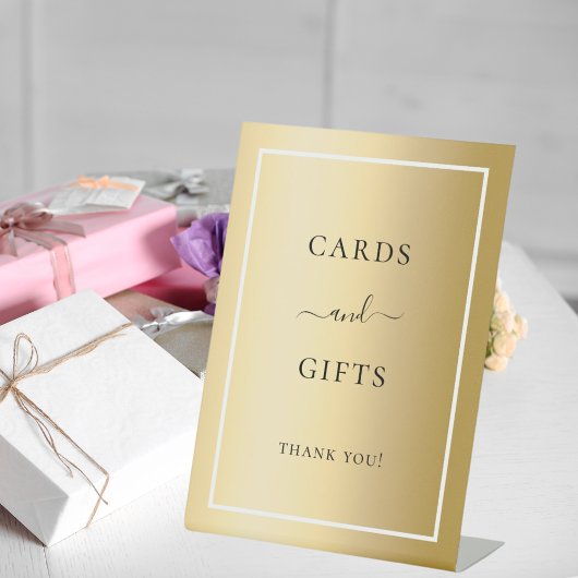 カードギフト金ゴールドパーティー 台座サイン