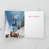 カードクリスマスクリスマスキャッツハットスノー シーズンカード (内部)
