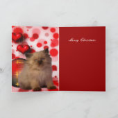 カードクリスマスクリスマスキャットハットハート シーズンカード (内部)