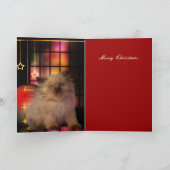 カードクリスマスクリスマス猫帽子 シーズンカード (内部)