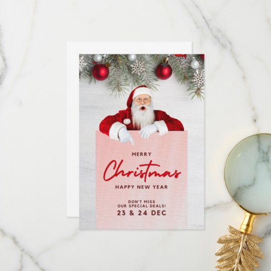 カードクリスマス2025 サンキューカード (正面/裏面インサイチュ)