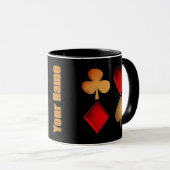 カードゲームのシンボルパーソナライズされた、 マグカップ (正面右)