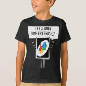 カードゲームの廃墟ゲーマーまたはギャンブラーの友情 Tシャツ (正面)