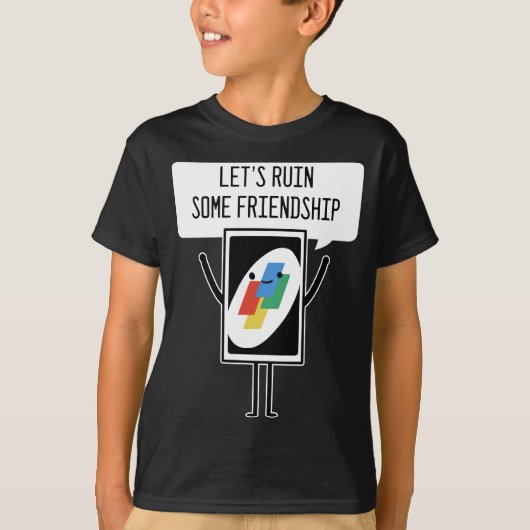 カードゲームの廃墟ゲーマーまたはギャンブラーの友情 Tシャツ (正面)