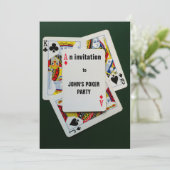 カードゲームトランプのポーカーパーティの招待状 招待状 (スタンド正面)